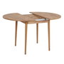 Hanah Home Mesa de Comedor Extensible en Pino Atlántico, 100x100 cm (extensible a 131 cm), Tablero de Melamina, Patas de Madera, Color Pino Atlántico